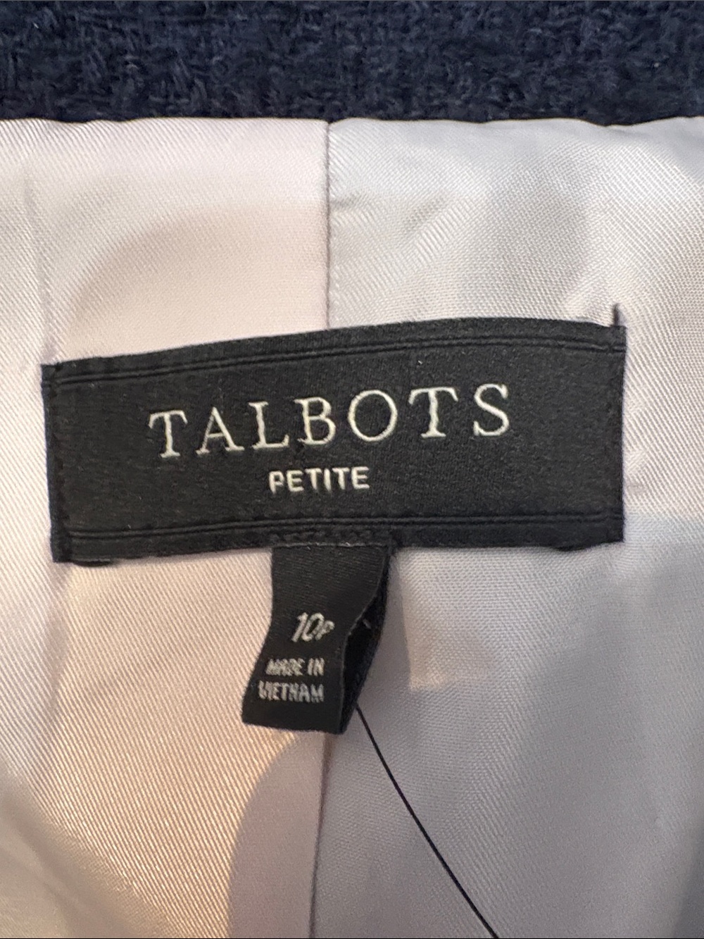 Talbots Piped Tweed Jacket - size 10P - Picture 5 of 6